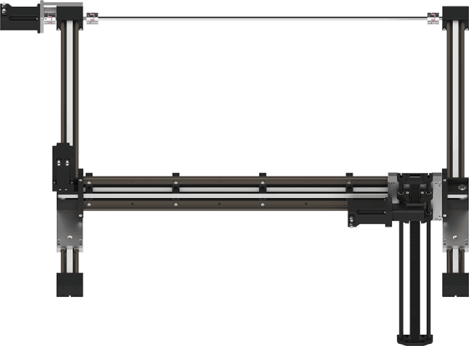 Portique 3D : moteurs pas à pas à codeur, système de pilotage, périmètre de travail de 800x800x500 mm